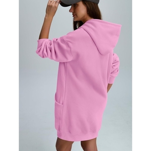 Haute qualité nouveauté coton femmes haut court à capuche 100% coton à manches longues vêtements décontractés mode culture sweats à capuche - Product Image 6