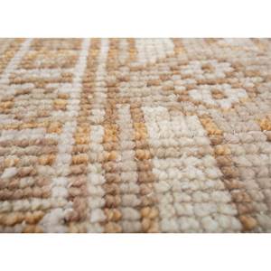 Alfombras de Lana Anudadas a Mano, Color Beige Tomillo y Marrón, Estilo Boho AKWL-1600 para Entrada del Hogar, Medallón Rectangular con Patrones Abstractos, Hechas a Mano - Product Image 3