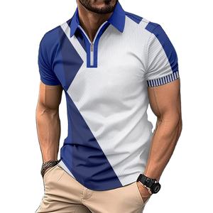Summer Casual Lapel Tops 2025 Best-seller New Men's 3D Luxury Printed Comfortable Everyday Golf Men's Zipper - Product Image 1