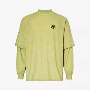 เสื้อยืดผ้าฝ้ายโพลีเอสเตอร์สำหรับผู้ชายเสื้อยืดสองชั้นดีไซน์ล่าสุดสำหรับฤดูร้อน2025โลโก้ออกแบบได้ตามต้องการ - Product Image 5