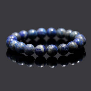 Lapis Bead 8 mm Smooth Round Crystals <b>Bracelet</b> 7 Inches <b>Ball</b> Shape for Gift - Product Image 4