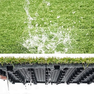 Vente à chaud de carreaux de terrasse à emboîtement en PVC Design moderne bricolage tapis synthétique pelouse gazon gazon pour jardin extérieur facile à cliquer - Product Image 5