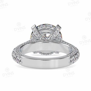 Madison Bague de fiançailles en diamant naturel rond 1.5ct Style classique avec diamant naturel VVS Or 18 carats Fêtes 14 carats - Product Image 4