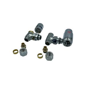 HM Thermostatic Radiator Valves 1/2x16 mm Chrome Multilayer Thermostatic Head with <b>Temperature</b> <b>Control</b> for Water Media - Product Image 4