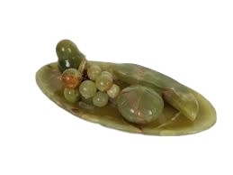 Bandeja de Frutas de Ónix Hecha a Mano Vintage, Juego de Frutas de Ónix, Bandeja de Frutas de Mármol de Piedra de Cristal - Product Image 3