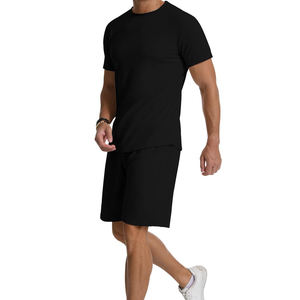 Tenues décontractées pour hommes, survêtement d'été, vêtements décontractés et confortables, respirant, survêtement d'été 100% coton pour hommes - Product Image 3