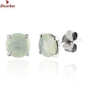 Vente en gros de boucles d'oreilles en quartz rose en argent sterling 925 ensembles de bijoux de mode simples pour la fête d'anniversaire de mariage - Product Image 6