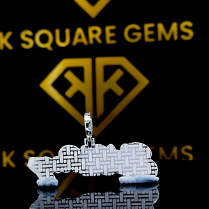 Colgante Hip Hop con Letra Personalizada, Colgante con Número Hip Hop para Hombre, Colgante de Moissanita, Joyería Hip Hop Ice Out - Product Image 3