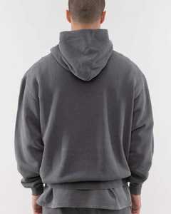 เสื้อฮู้ดดี้ผ้าฟลานเนลทอแบบสบายๆ หนานุ่ม 500 GSM ผ้าฝ้าย 100% ทรงโอเวอร์ไซส์ แบบสองชั้น สำหรับทุกเพศ - Product Image 6