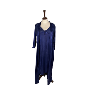 <b>Black</b> Full-Length Bridal Nighty Women's Sleepwear for Special Occasions-Cami & Gown with <b>Ribbon</b> - Product Image 6