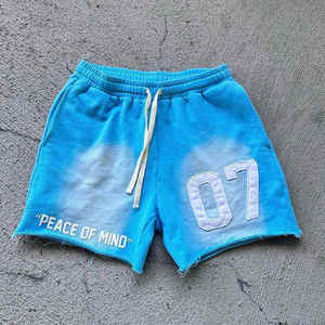 Short de rue en polaire unisexe avec logo personnalisé OEM Nouveau short ample et populaire respirant pour homme - Product Image 4