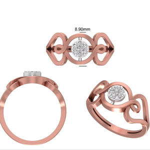 Custom Fancy Solitaire 100% Satisfacción Anillo de Bodas de moda Anillo de diamante original 14K 18K Oro 925 Plata Moissanite - Product Image 1