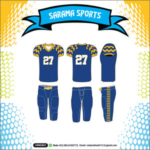 Maillot de football américain personnalisé en gros, conception OEM, impression numérique, Spandex/Polyester, antibactérien, respirant, séchage rapide, haute performance - Product Image 4