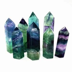 Wholesale Natural Multi Fluorite Crystal <b>Craft</b> Tower Handmade Rainbow Fluorite Crystal Quartz Tower Love For Home Decoration - Product Image 2