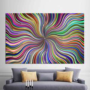 Arte de pared Vivid Illusion: lienzo impreso elegante con diseño gráfico moderno, enrollado en lienzo tipo galería - Product Image 1