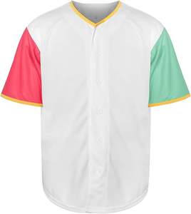 Camisetas de béisbol con botones personalizables para adultos Diseño único con características transpirables Hecho en fábrica para ropa informal - Product Image 2