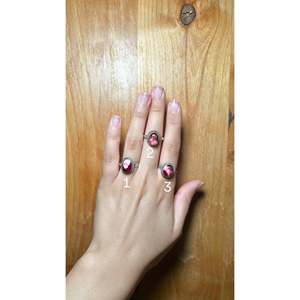Navajo-<b>Crafted</b> Cultural Collectible Rose Dahlia & Sterling Silver Ring - Product Image 1