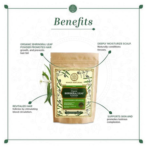 Khadi ผงใบ bhringraj อินทรีย์ธรรมชาติ-100% ธรรมชาติ-100กรัม - Product Image 2