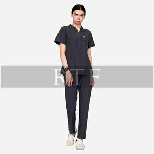 ชุดสครับพยาบาลสำหรับทุกเพศเครื่องแบบโรงพยาบาลไซส์ XL ชุดวิ่งครึ่งตัวออกแบบได้ตามต้องการ - Product Image 4