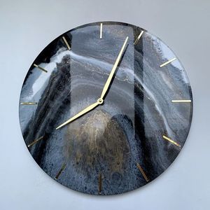DRIVEN Epoxy Resin <b>Wall</b> <b>Clock</b> Epoxy Resin <b>Living</b> <b>Room</b> best qulatiye Furniture Home Decor <b>Wall</b> <b>Clock</b> Customized best - Product Image 4