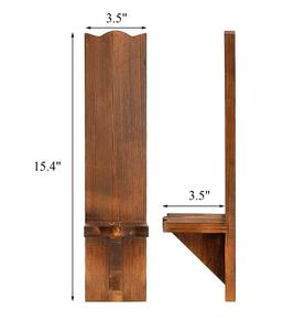 Natural Wood Candle Stand with Glass Top Metal Construction <b>for</b> Home <b>Garden</b> Christmas and Wedding Decorations - Product Image 5