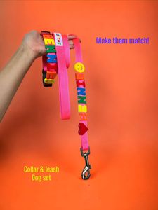 Correa y Collar Personalizables para Perro, Material de Nailon, con Dijes, para Vacaciones de Verano - Product Image 2