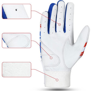 Vente en gros OEM Meilleure qualité Gants de frappe de baseball en cuir véritable Personnalisable Protection des mains à des prix raisonnables - Product Image 3