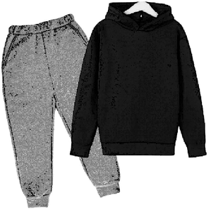 Survêtement uni à fermeture éclair complète pour hommes Survêtements d'entraînement confortables en polaire Survêtements baggy de musculation à fermeture éclair anti-rétrécissement - Product Image 5