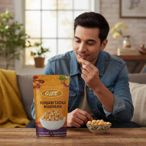 Glee Impex Tadka Punjabi Bajo en Grasa con Makhana, Bolsa de 50g |   Snack de Nuez Tostada Picante Sin Gluten, Paquete de Marca Privada - Product Image 2