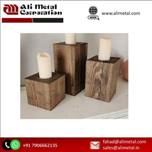 Bougeoir en bois créatif Décoration de fête de mariage de haute qualité Artisanat fait à la main Bougeoir en bois Conception personnalisée disponible - Product Image 5