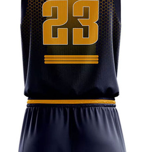 Kit de baloncesto personalizado deportivo para hombre con sublimación de alta calidad, logotipo personalizado en uniforme de baloncesto de talla grande - Product Image 6