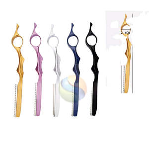 Navaja de Afeitar Recta de Acero Inoxidable con Logotipo Personalizado Premium, Navaja de Afeitar Profesional para Barbería, Navaja de Entresacar con Mango de Madera - Product Image 2