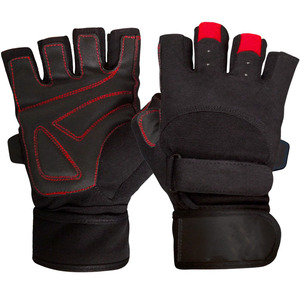 Guantes de Gimnasio Profesionales Unisex para Levantamiento de Pesas, Guantes de Entrenamiento de Cuero con Medio Dedo, con Agarre Extra y Protección para la Palma - Product Image 1