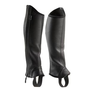 Chaps d'équitation professionnels pour hommes, en cuir semi-synthétique, coupe ajustée, fermeture éclair, protection équestre, impression de logo personnalisée, légers, vente chaude - Product Image 2