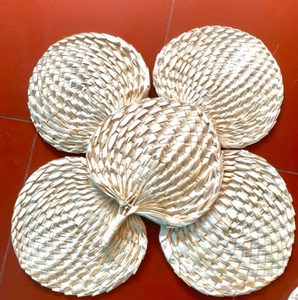 ECO FRIENDLY <b>Hand</b> <b>Fan</b> Wedding Custom Heart Palm Leaf Bamboo Straw Seagrass Grass <b>Hand</b> <b>Held</b> <b>Fan</b> Small <b>Fans</b> Vietnam Products - Product Image 4