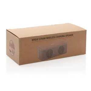 Eco-Friendly Smart Home <b>Wireless</b> Charger Speaker with Fiber Wheat Convenient and Sustainable Gadgets - Product Image 3
