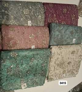 ผ้าชุดส่าหรีผ้าจีออเจ็ตปักลายเหนือกาลเวลาพร้อมผ้านุ่มลื่นเหมาะสำหรับงานเฉลิมฉลองและงานรื่นเริง - Product Image 2