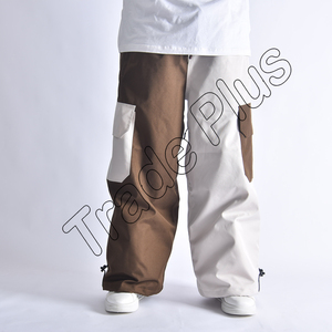 Unisex Light Blue Baggy Pants Drawstring Closure Breathable Polyester Adult Style - Product Image 1