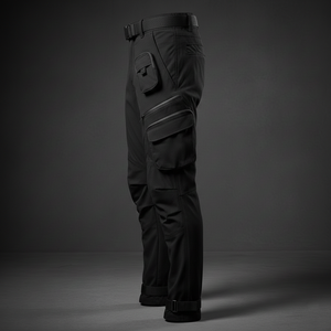 Techwear <b>Tactical</b> Men's Sweatpants Mid Waist Drawstring Closure 3D Asymmetric Utility Pockets OEM Service Streetwear Fashion - Product Image 3