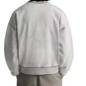 Vêtements de rue pour l'été hiver 2025 hommes 100% coton lavage à l'acide sweats confortables coupe ajustée basiques sweats à capuche avec brodé - Product Image 4