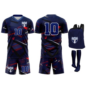 Uniforme de Fútbol de Manga Corta Transpirable con Impresión Digital al por Mayor, con Camiseta y Pantalones para Deportes al Aire Libre - Product Image 5