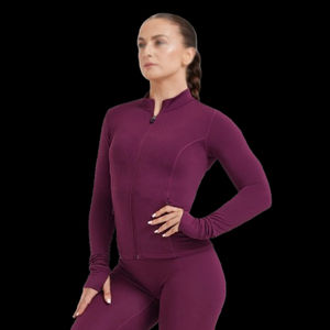 Chaquetas de Yoga con Cremallera para Mujer, Ajustadas, de Manga Larga, Transpirables, para Invierno, Personalizadas, para Fitness, Deportes, Correr - Product Image 3