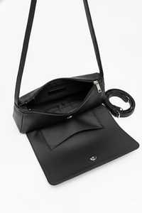 Bolso de Hombro Minimalista de Cuero Genuino Negro con Cierre de Cremallera Vintage para Mujer, Bolso Bandolera Clásico de Noche, Elegante - Product Image 3
