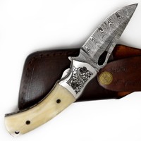 Couteau pliant en acier inoxydable de qualité industrielle, personnalisé, avec manche en bois, compatible OEM, pour la chasse et les activités de plein air