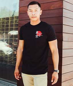 เสื้อยืดคอกลมผู้ชายสั่งทำพิเศษ พิมพ์ลาย DTG ผ้าฝ้าย 100% เสื้อยืดทรงใหญ่ ตัดเย็บแบบครอปพอดีตัว น้ำหนัก 330 กรัม - Product Image 5