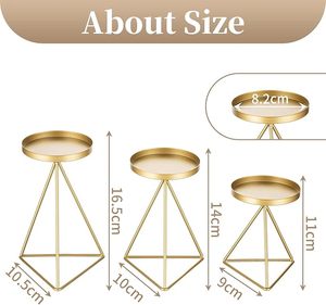 Vente en gros de décoration d'hôtel nouveau style de bougeoir maison accent métal fer plaqué or bougie vase lampe en verre - Product Image 5