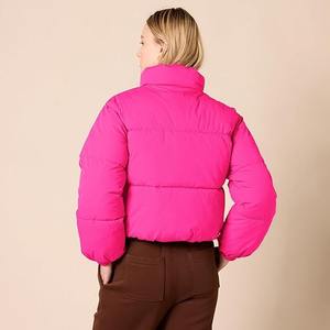 Veste matelassée légère en nylon tissé pour femmes, veste décontractée, vêtements d'extérieur d'hiver pour femmes - Product Image 3