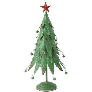 Juego de estilo moderno de 3 árboles de Navidad de metal dorado con adorno de estrella Decoración de árbol de Navidad de mesa perfecta a precio asequible - Product Image 2