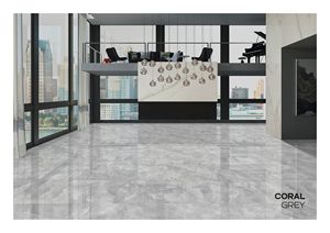 กระเบื้องพอร์ซเลนเคลือบเงา ขนาด 600x1200 มม. หนา 9 มม. สำหรับตกแต่งภายในสไตล์โมเดิร์น สีเทาปะการัง กันลื่น - Product Image 3