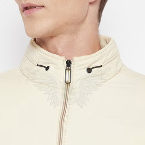 Blouson d'aviateur uni blanc d'hiver sur mesure Blouson d'aviateur à logo personnalisé de couleur unie - Product Image 5
